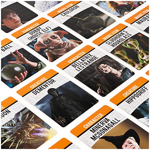 Spin Master Games Hedbanz, Harry Potter Wizarding World Family Board Game Gift Toy Merchandise Books Movies Card Game House Headbands, for Adults and Kids Ages 6 and up