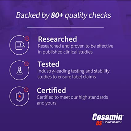 Nutramax Cosamin® DS Joint Health Supplement with Glucosamine and Chondroitin for Men’s and Women's Joint Health, 180 Capsules