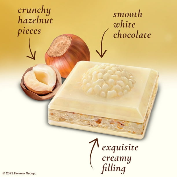 Ferrero Rocher Premium Chocolate Bar, White Chocolate Hazelnut, 3.1 oz