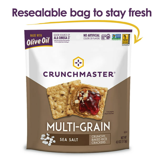 Crunchmaster Multi-Grain Crackers - Sea Salt - 4 oz