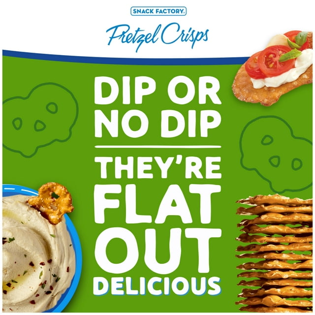 Snack Factory Garlic Parmesan Pretzel Crisps, 7.2 oz Resealable Bag