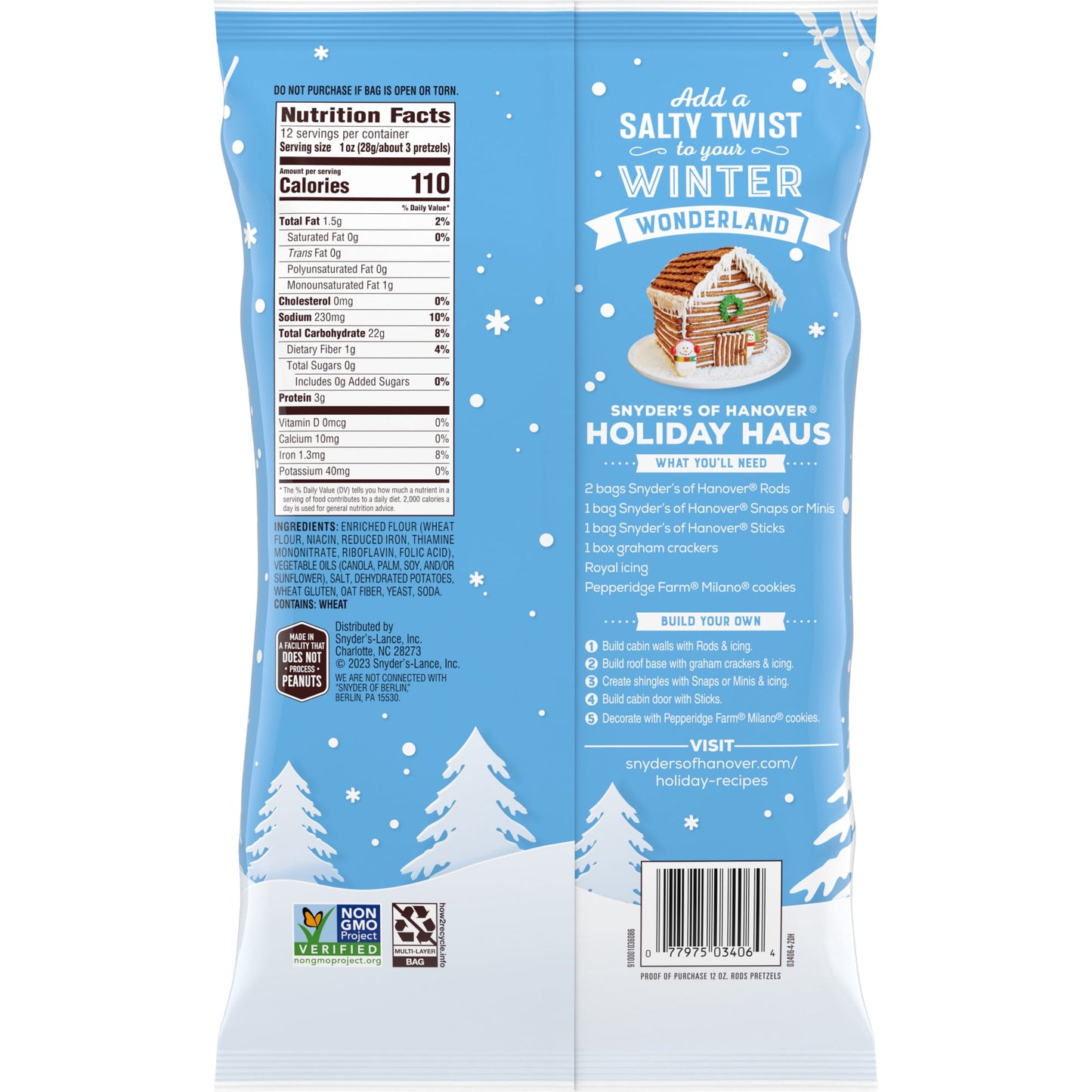 Snyder's of Hanover, Pretzel Rods, 12 oz Bag