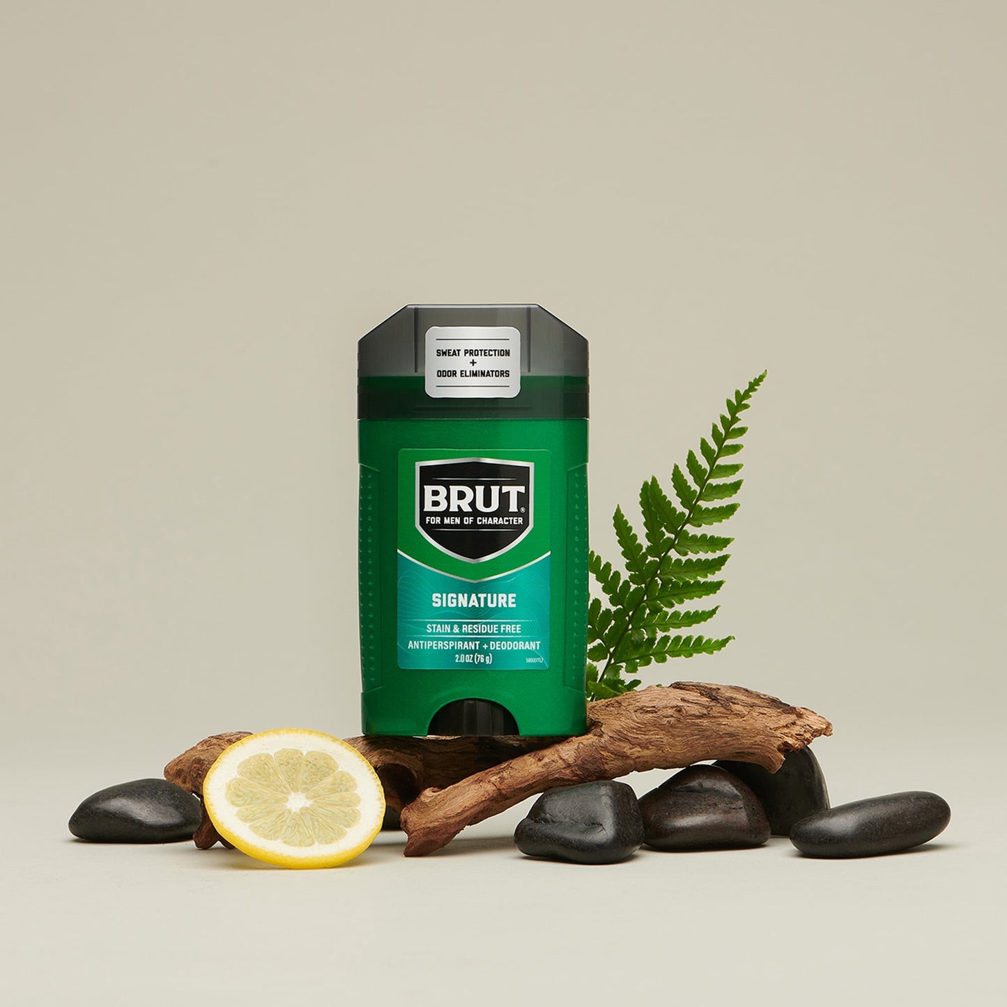 Brut Classic Antiperspirant  Deodorant Oval-Solid Stick 2 oz