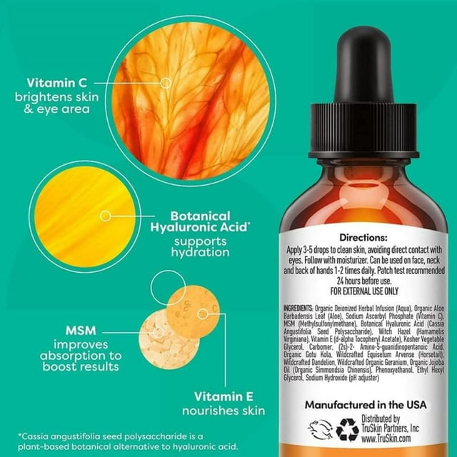 TruSkin Vitamin C Serum for Face – Anti Aging Face Serum with Vitamin C, Hyaluronic Acid, 1 fl oz
