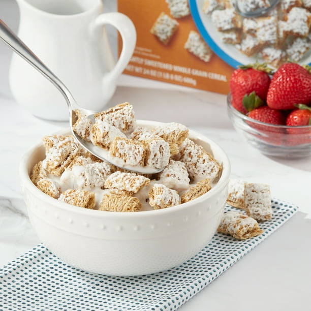 Great Value Frosted Bite Size Shredded Wheat Cereal, 24 oz