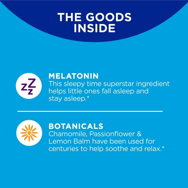 OLLY Kids Sleep Gummy Supplement, 0.5 Melatonin, L Theanine, Raspberry, 50 Ct