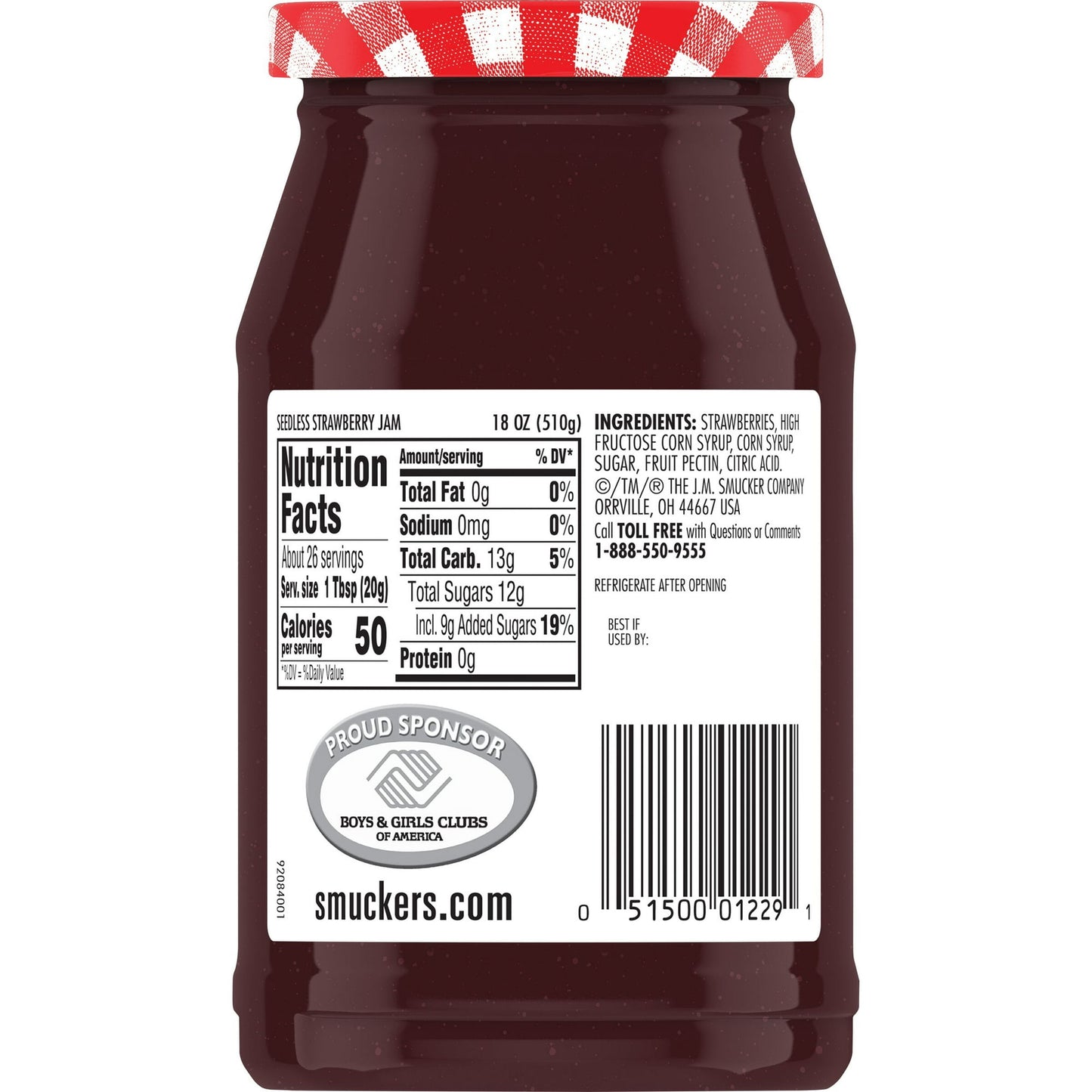 Smucker's Seedless Strawberry Jam, 18 Ounces