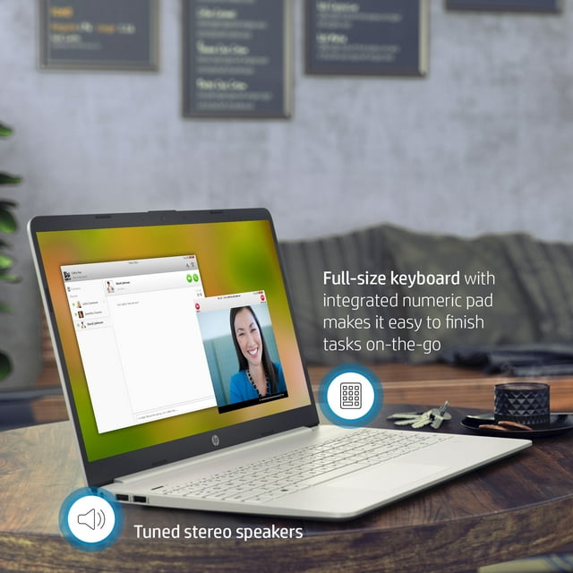 HP 15.6 inches FHD Laptop, Intel Core i5-1135G7, 8GB RAM, 256GB SSD, Silver, Windows 11 Home, 15-dy2795wm