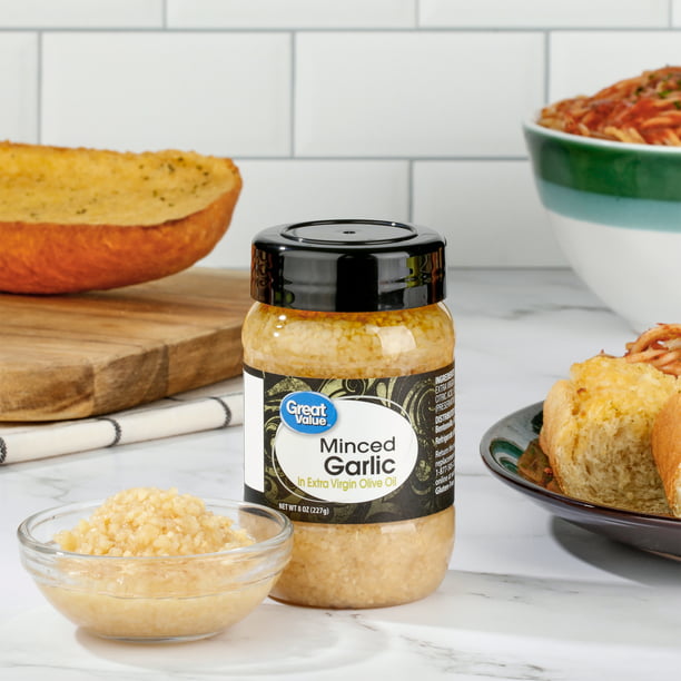Great Value Minced Garlic in Extra Virgin Olive Oil, 8 oz
