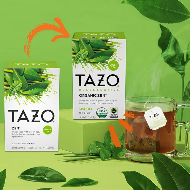 TAZO Tea Bag Regenerative Organic Zen 16 Count Box