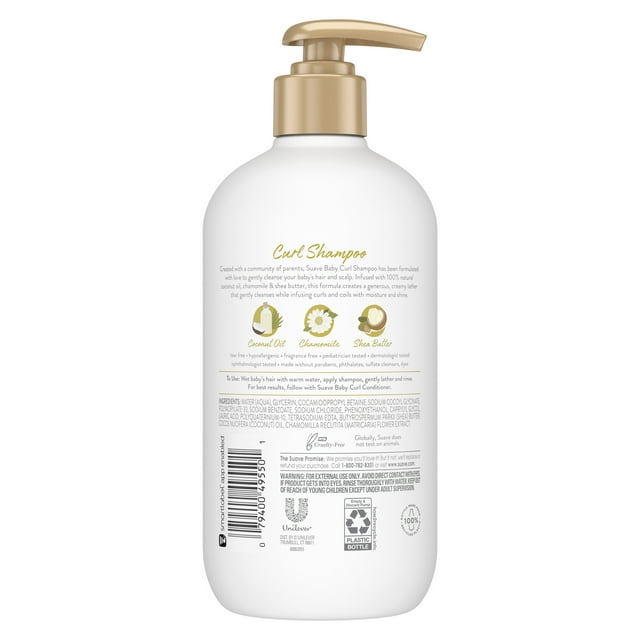Suave Baby Curl Shampoo Coconut Oil, Chamomile and Shea Butter, 13.5 oz