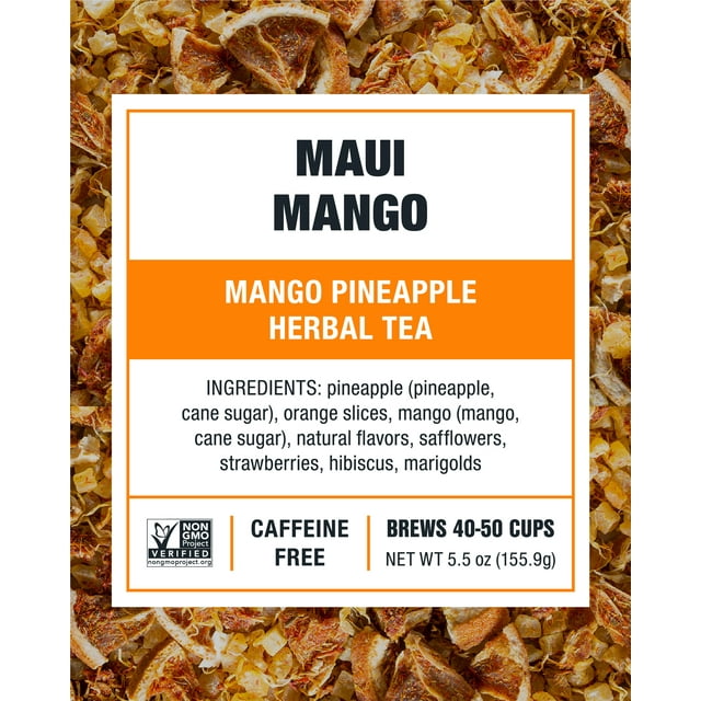 Tiesta Tea - Maui Mango, Immunity Loose Leaf Fruit Tea, Caffeine Free, GMO-Free, 5.5oz Canister
