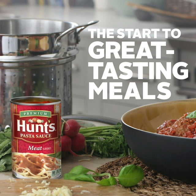 Hunt's Meat Flavored Pasta Sauce, 100% Natural Tomato Sauce, 24 Oz Can