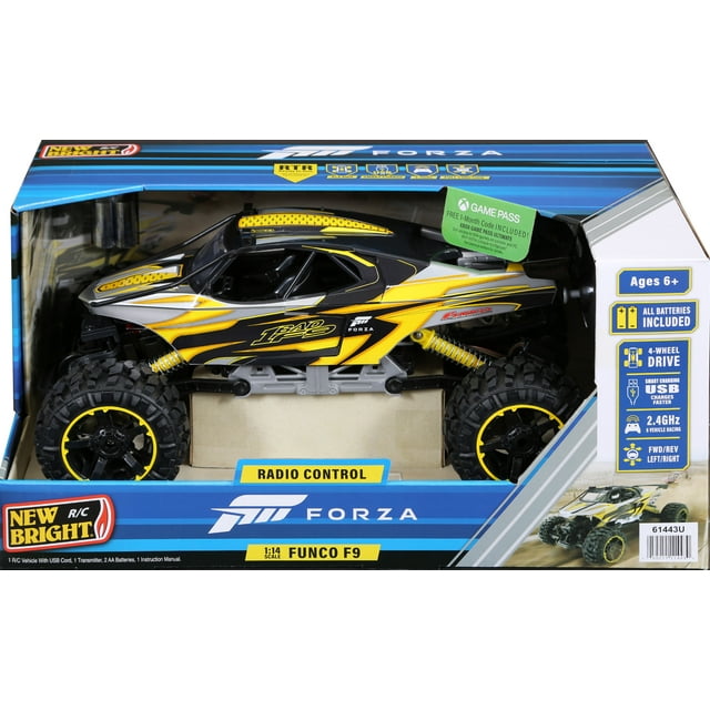 New Bright (1:14) Forza Funco F9 Battery Radio Control 4X4 Buggy, Silver, 61443U