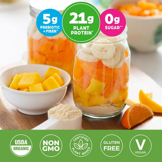 Orgain Organic Vegan 21g Protein Powder, Plant Based, Vanilla Bean