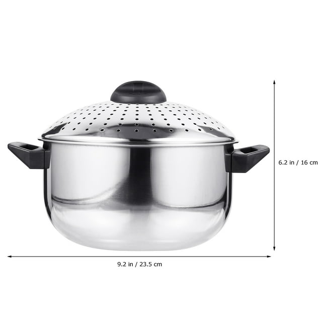 Pot Pastastainless Kitchen Strainer Steel Cooking Lid Ramen Noodles Casserole Pan Boiling Stew Spaghetti Lid Metal