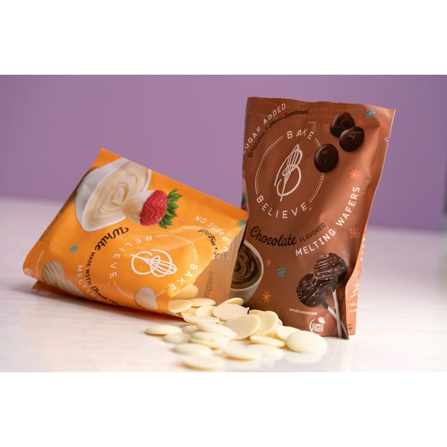 Bake Believe, No Sugar Added, Chocolate-Flavored Melting Wafers, 9 oz