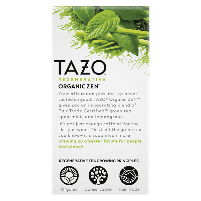 TAZO Tea Bag Regenerative Organic Zen 16 Count Box