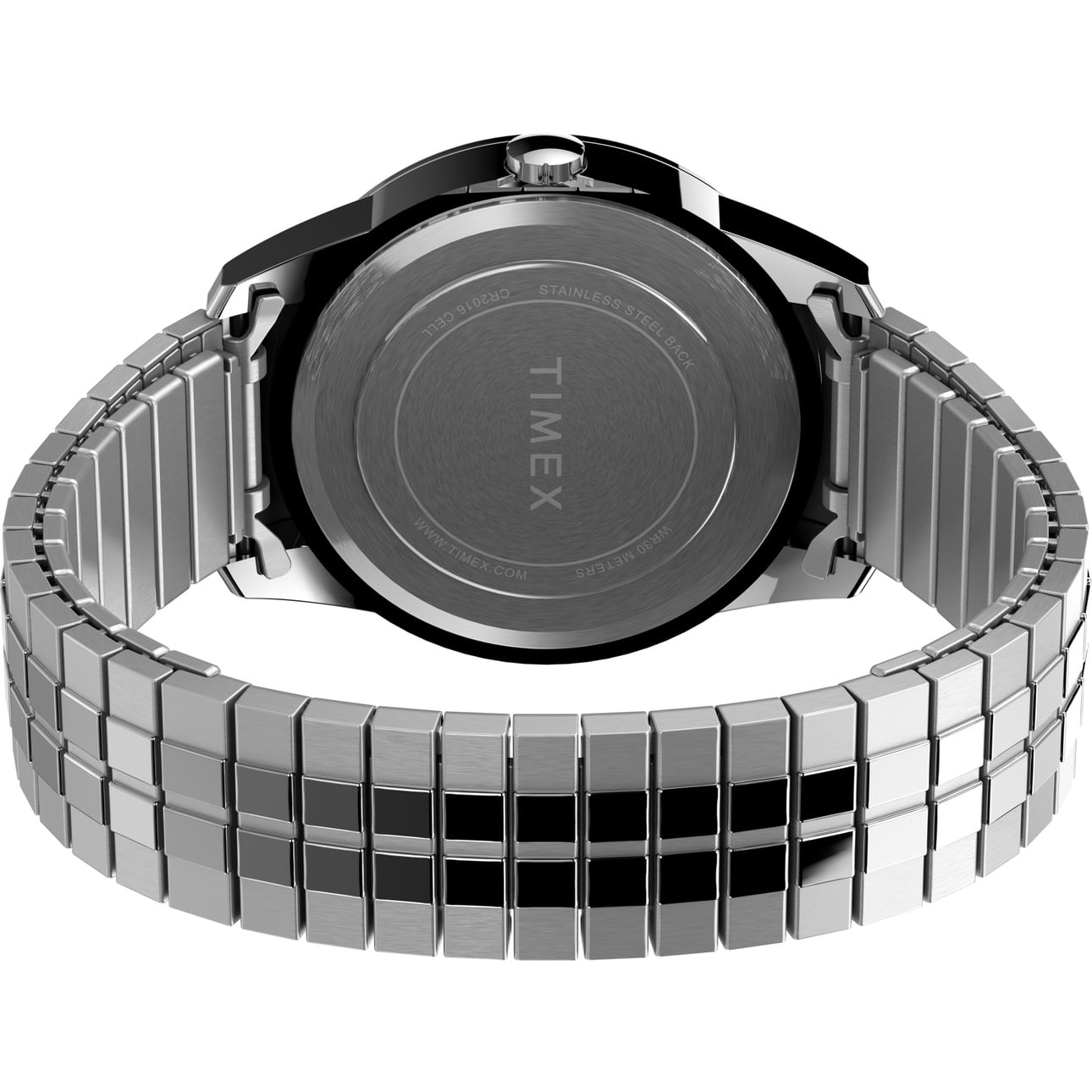 Timex Men's South Street Sport Silver/Black 36mm Perfect Fit Casual Watch, Expansion Band