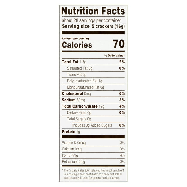 Great Value Unsalted Tops Saltine Crackers, 16 oz, 4 Count