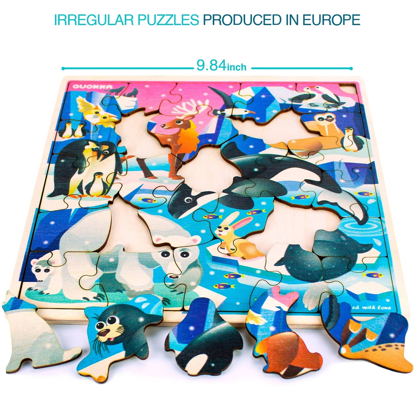 Wooden Jigsaw Puzzles for Kids Ages 3 4 5 Years Old - 6 Toddler Wooden Toys for 7 8 Year Olds Boys and Girls - Gift for Children - Games for Learning Solar System and Animals