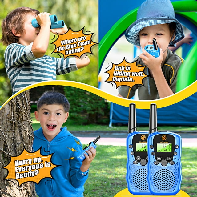Walkie Talkies for Kid, 2 Way Radio, 3 KM Long Range Toy for Boy Girl 3-15 Years Old, Birthday Christmas Gifts for Boys-2 Pack