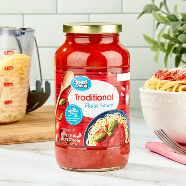 Great Value Traditional Pasta Sauce, 24 oz