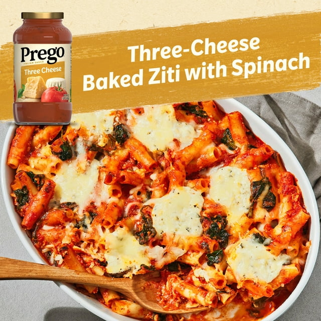 Prego Prego Three Cheese Spaghetti Sauce, 24 oz Jar