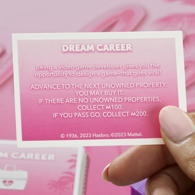 Monopoly: Barbie Edition Board Game, Family Games for 2-6 Players, Ages 8+