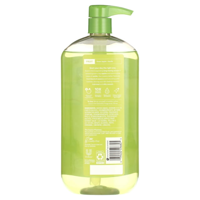 Suave Essentials Gentle Body Wash, Juicy Green Apple, 30 oz