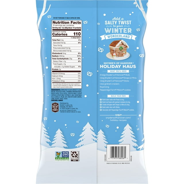 Snyder's of Hanover Pretzels, Mini Pretzels, Family Size 16 oz