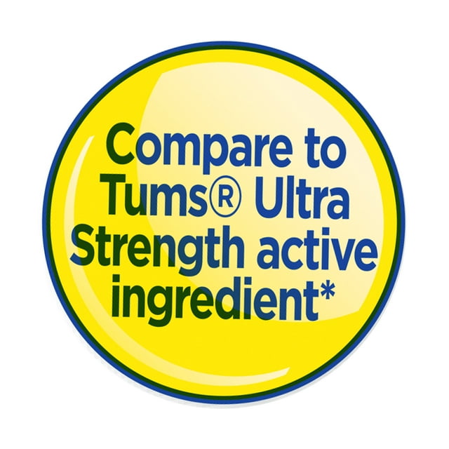 Equate Ultra Strength Antacid Chewable Fruit Tablets, over the Counter, 1000 mg, 72 Ct