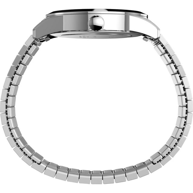 Timex Men's South Street Sport Silver/Black 36mm Perfect Fit Casual Watch, Expansion Band