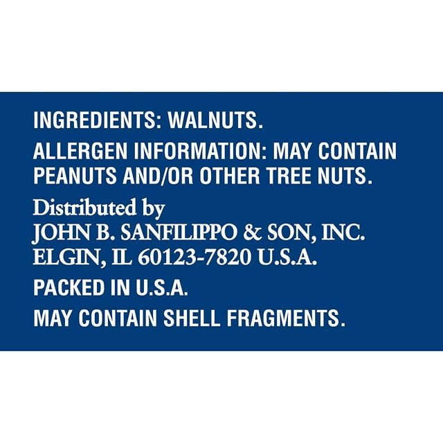 Fisher Chef's Naturals Gluten Free, No Preservatives, Non-GMO Chopped Walnuts, 8 oz Bag