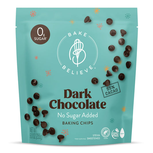 Bake Believe, Keto-Friendly, Dark Chocolate Chips, 9 oz Pouch
