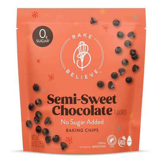 Bake Believe, Keto-Friendly, Semi-Sweet Baking Chips, 9 oz Pouch