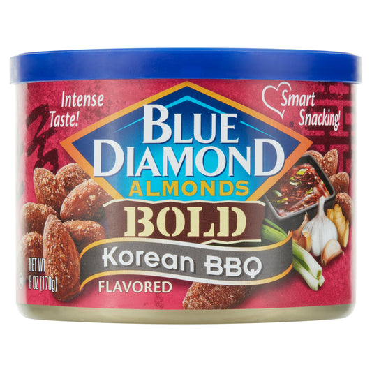 Blue Diamond Almonds, BOLD Korean BBQ Snack Nuts, 6 Ounce Resealable