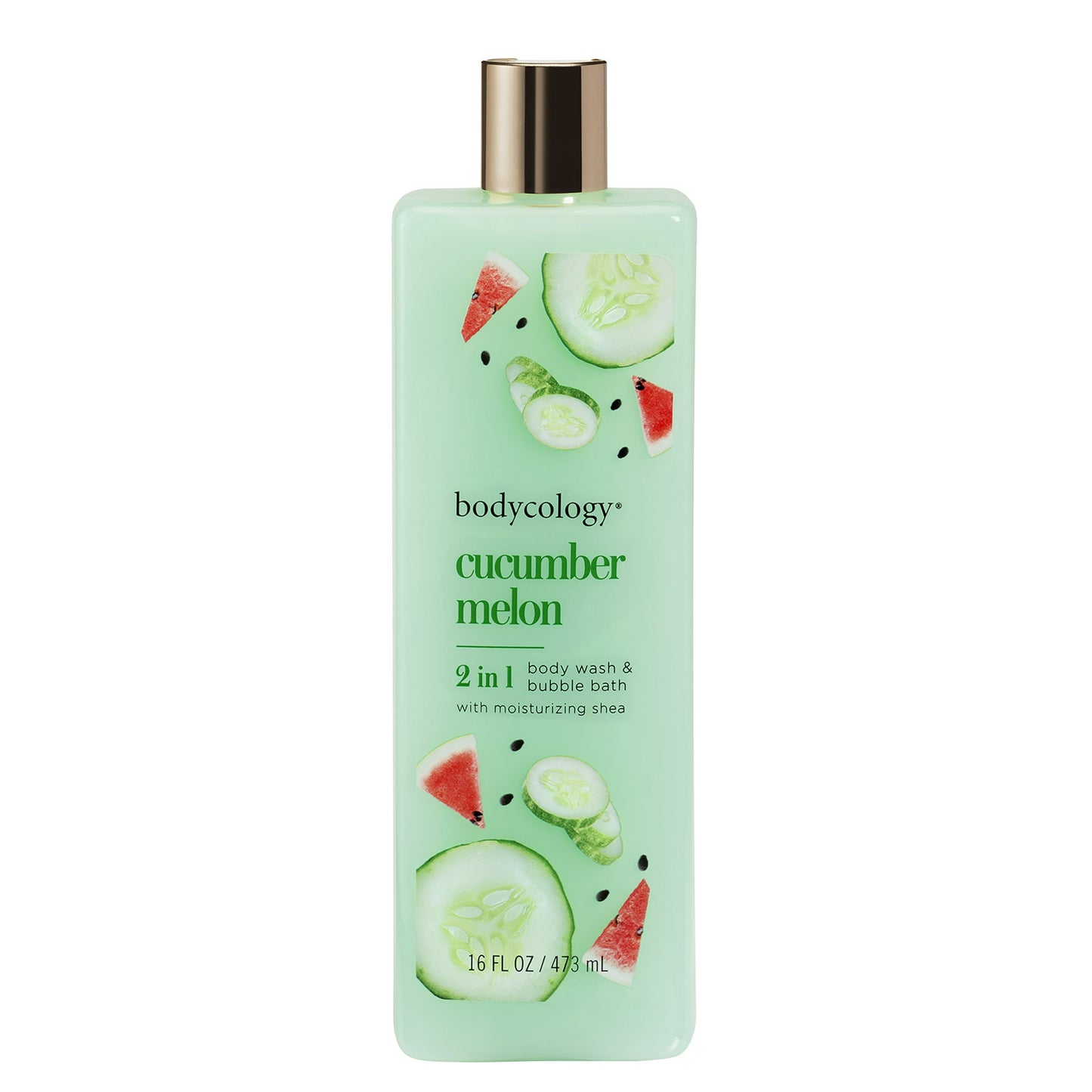 Bodycology 2in1 Body Wash and Bubble Bath, Cucumber Melon, 16 fl oz