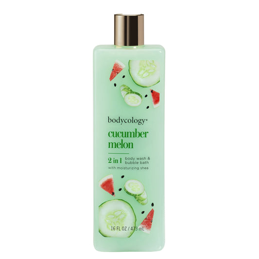 Bodycology 2in1 Body Wash and Bubble Bath, Cucumber Melon, 16 fl oz