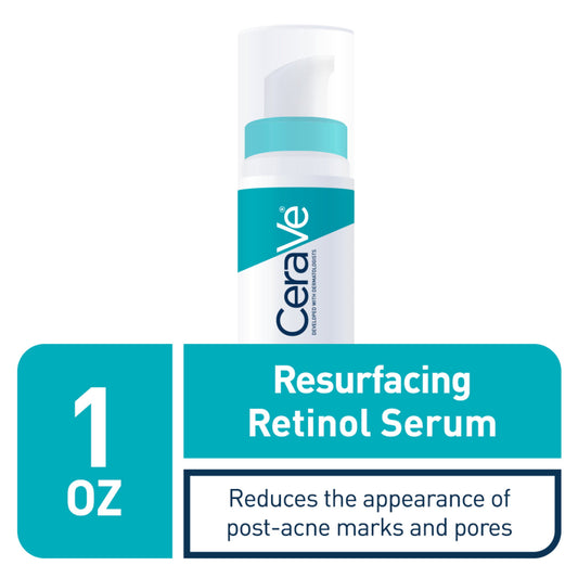 CeraVe Acne Resurfacing Retinol Face Serum with Retinol and Niacinamide for Acne Prone Skin, 1 fl oz