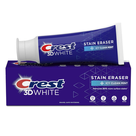 Crest 3D White Stain Ersr Whitening Toothpaste, Icy Cln Mnt, 3.1 oz