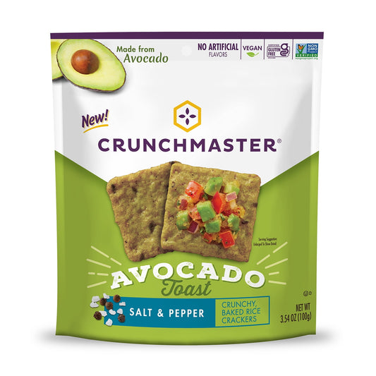 Crunchmaster Gluten-Free Avocado Toast Salt & Pepper Crackers, 3.54 oz.