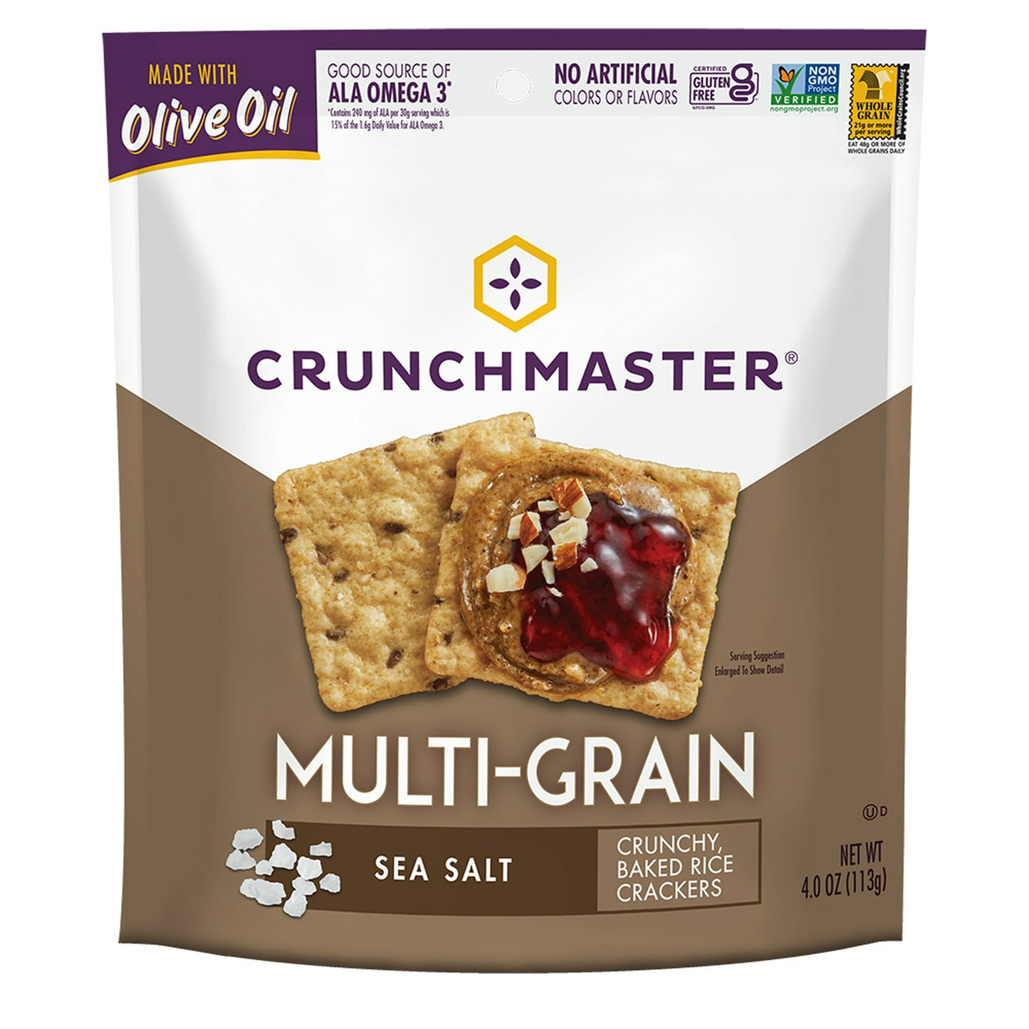 Crunchmaster Multi-Grain Crackers - Sea Salt - 4 oz