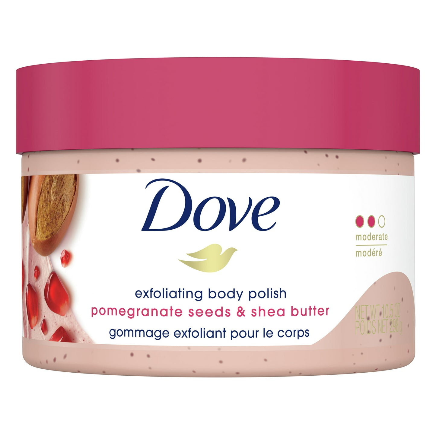 Dove Exfoliating Body Polish Scrub Pomegranate and Shea Butter, 10.5 oz