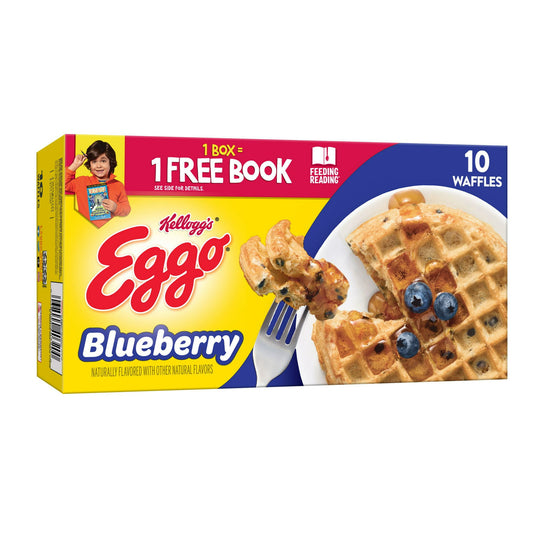 Eggo Blueberry Waffles, 12.3 oz, 10 Count (Frozen)