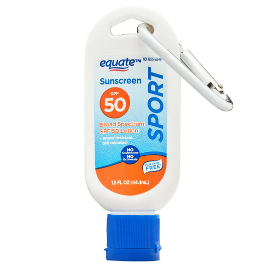 Equate Sport Broad Spectrum Sunscreen Lotion, SPF 50, 1.5 fl oz