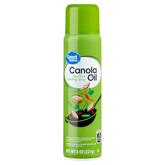 Great Value Canola Oil Non-Stick Cooking Spray, 8 oz