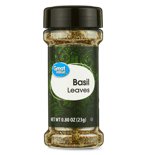 e Great Value Kosher Basil Leaves, 0.8 oz