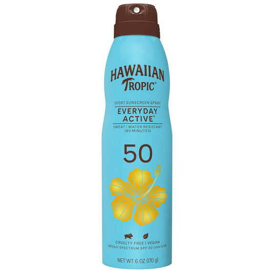 Hawaiian Tropic Everyday Active Clear Spray Sunscreen SPF 50, 6oz