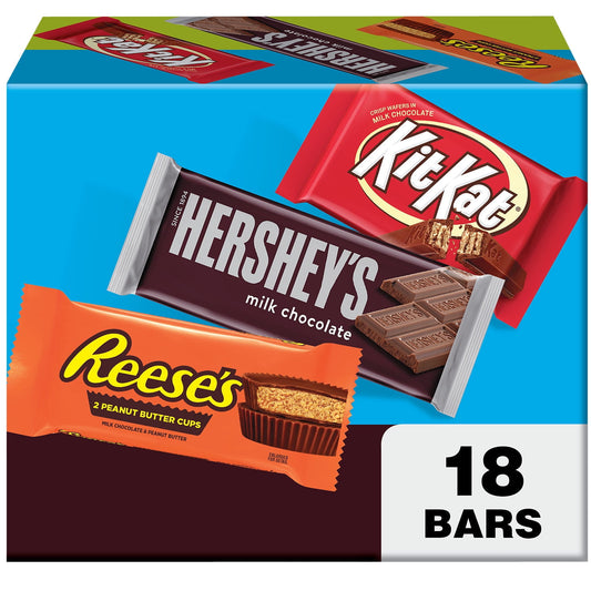 Hershey's, Kit Kat® And Reese's Assorted Milk Chocolate Candy, Variety Box 27.3 oz, 18 Count